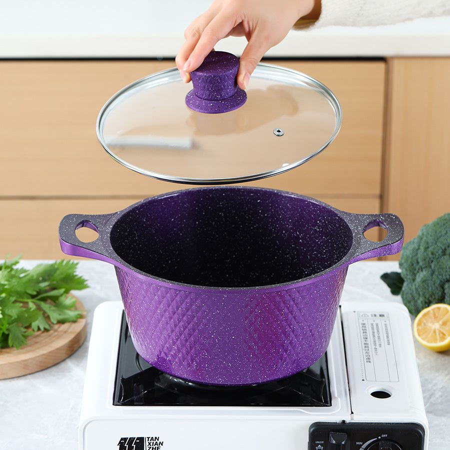 10 Piece Stone Aluminum Cast Non Stick Cookware Set