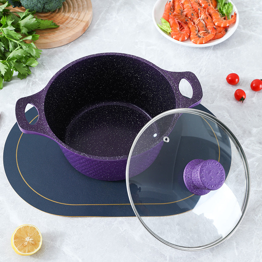 10 Piece Stone Aluminum Cast Non Stick Cookware Set