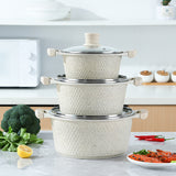 6-10 Piece Aluminum Non Stick Pot Frying Pan Cookware Set