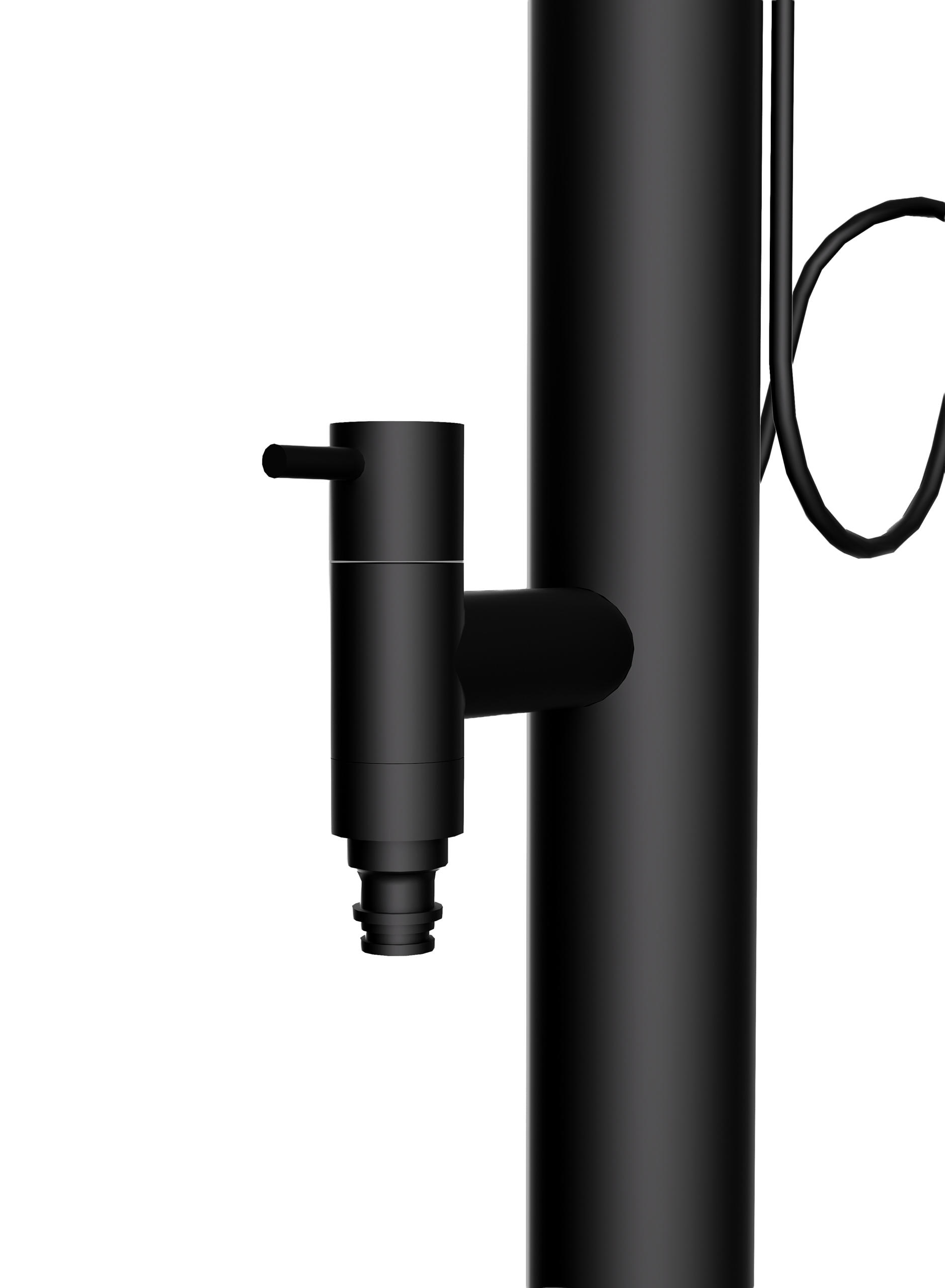Denali Matte Black Garden Standpipe Tap in 316 Stainless Steel PJD001/ANG, main product view
