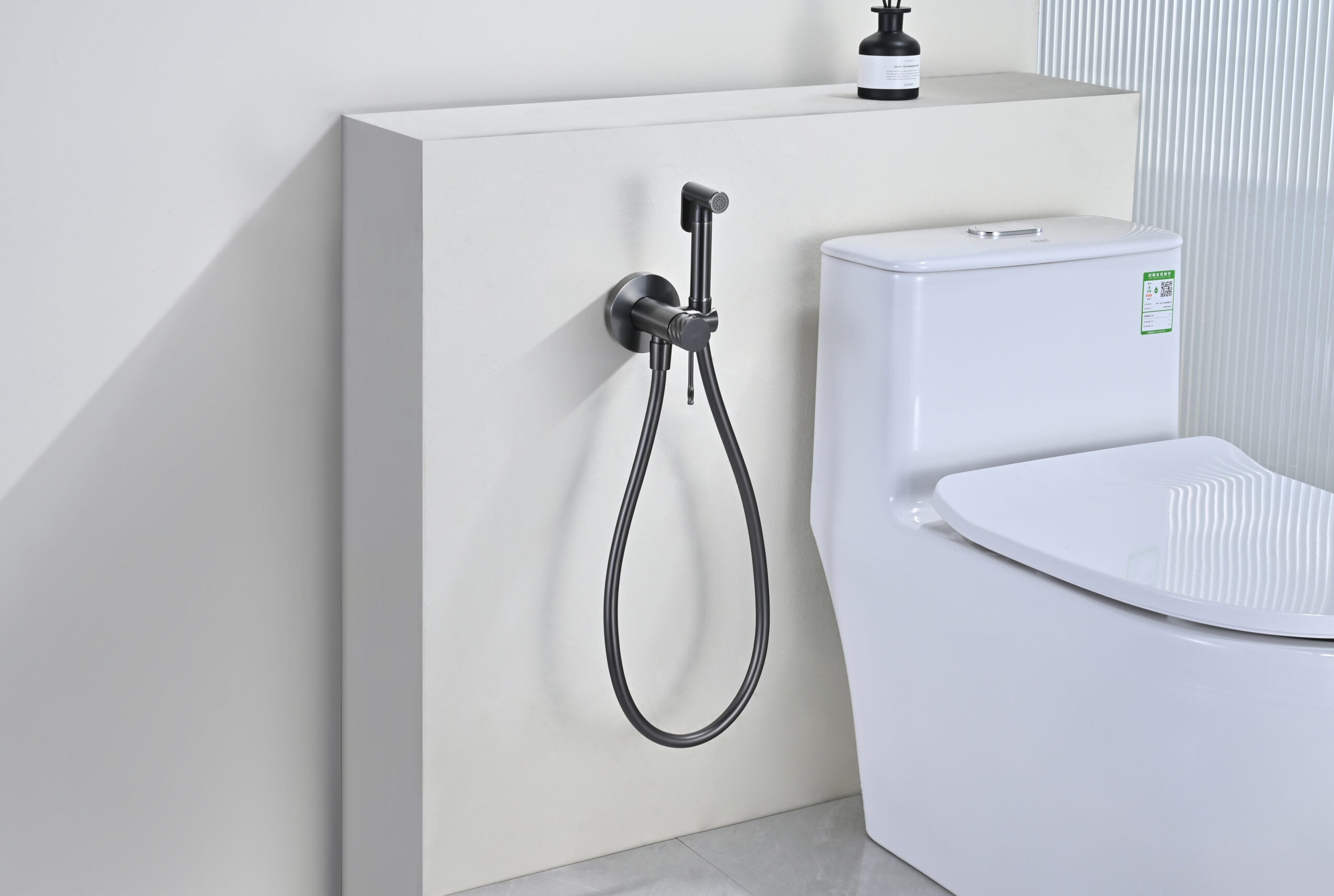 Bless Black Gun Metal Concealed Bidet Mixer, view 3