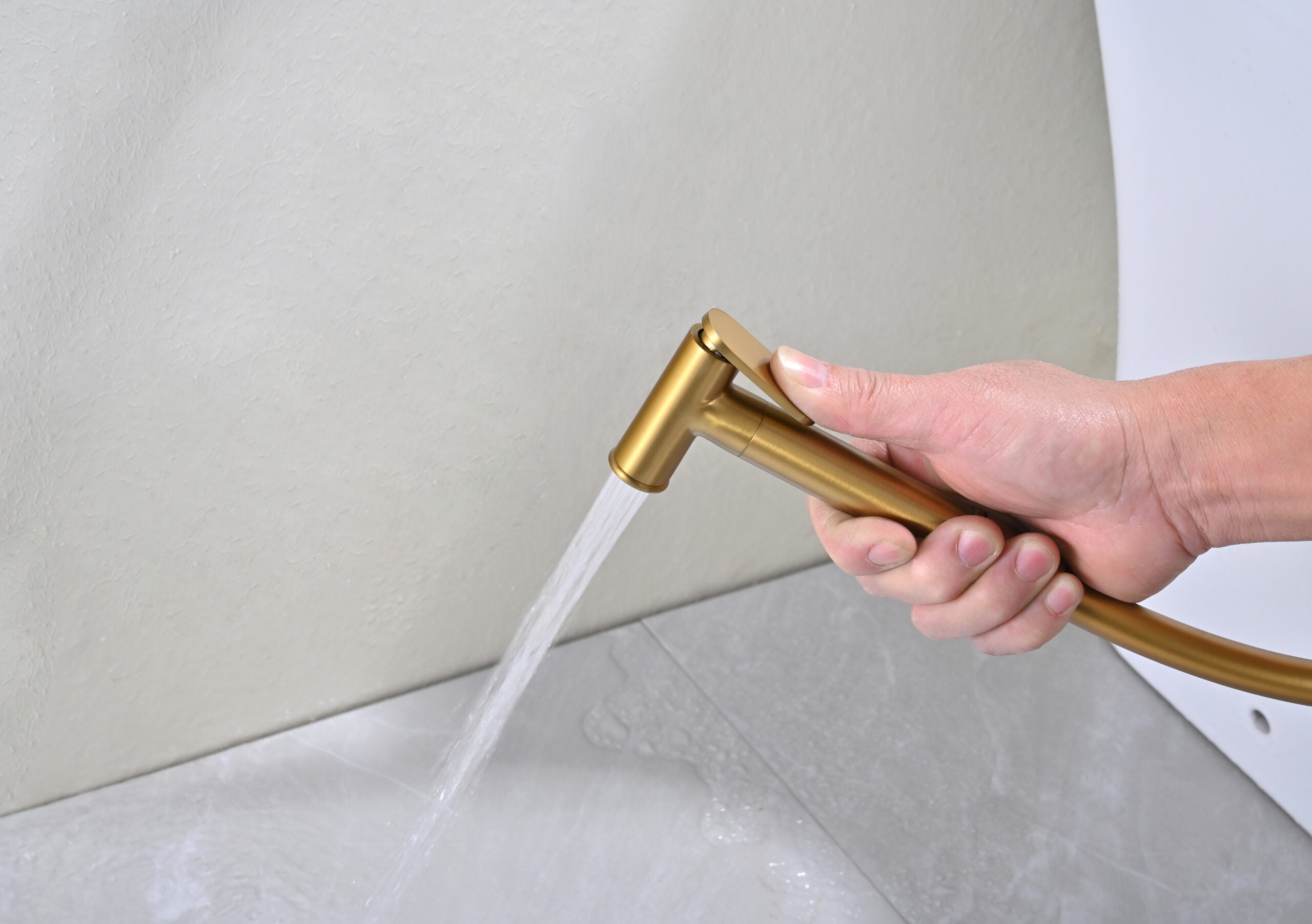Bless Brushed Gold Concealed Bidet Mixer, view 2
