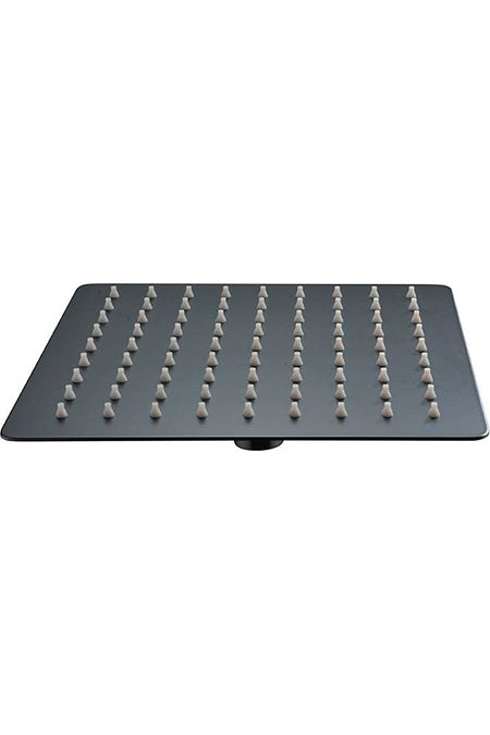 Square Matte Black Shower Head 20x20 Modern Design, view 2