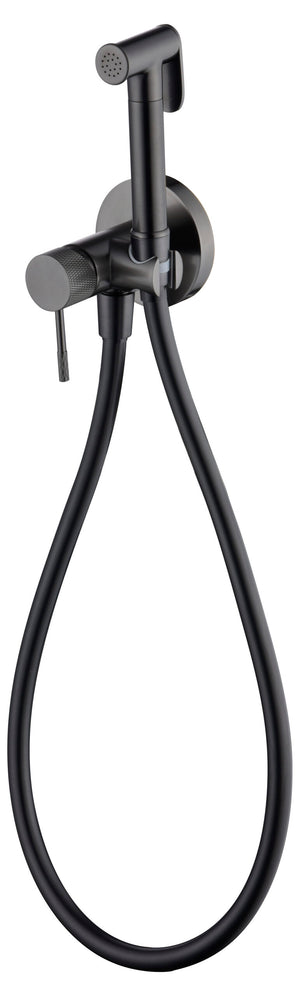 Black Gun Metal Built-in Bidet Faucet Modern Design, view 6