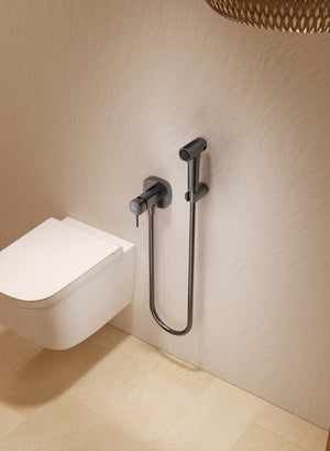 Firenze Brushed Rose Gold Concealed Bidet Mixer, view 4
