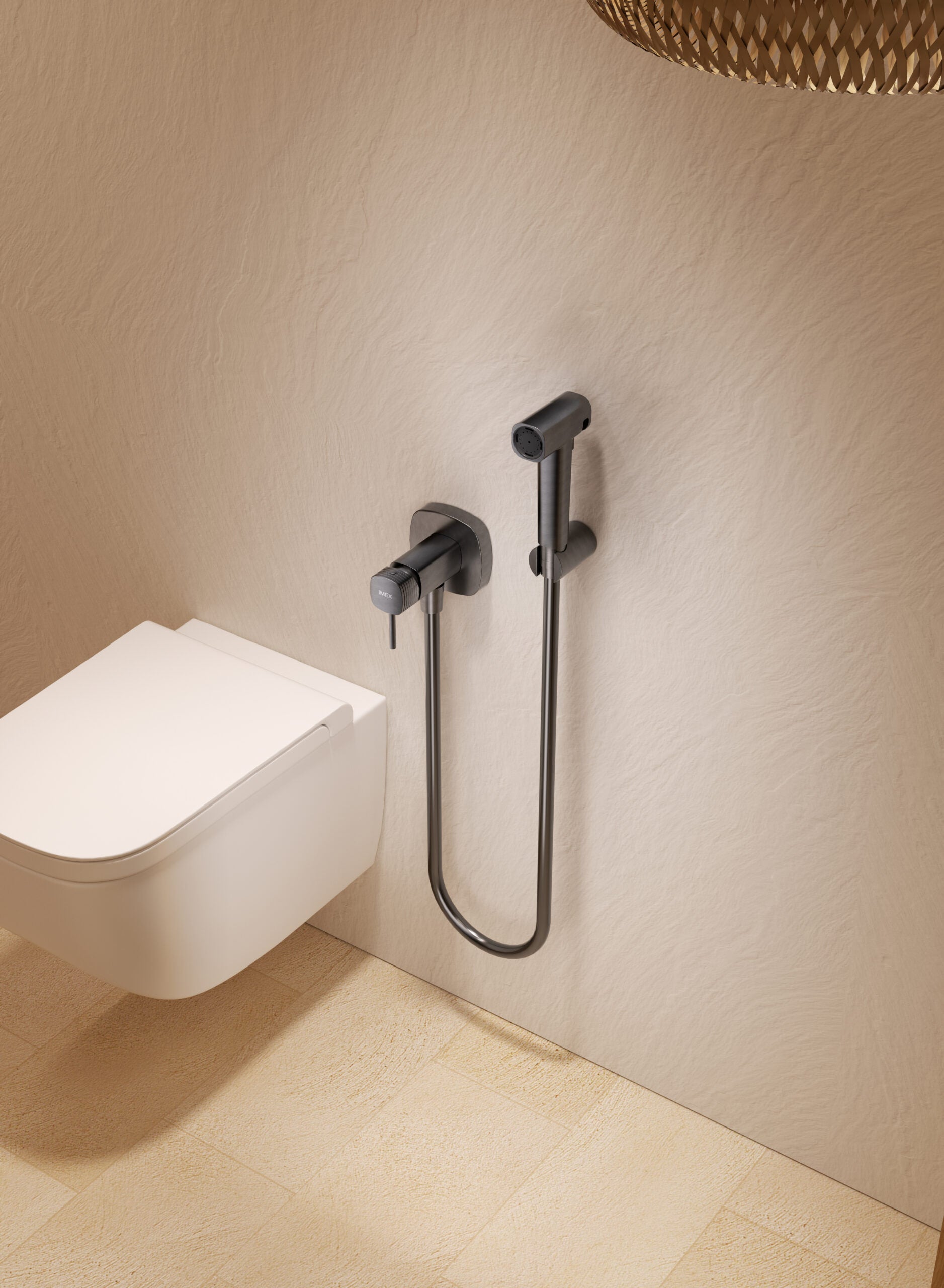 Firenze Brushed Nickel Concealed Bidet Mixer, view 4