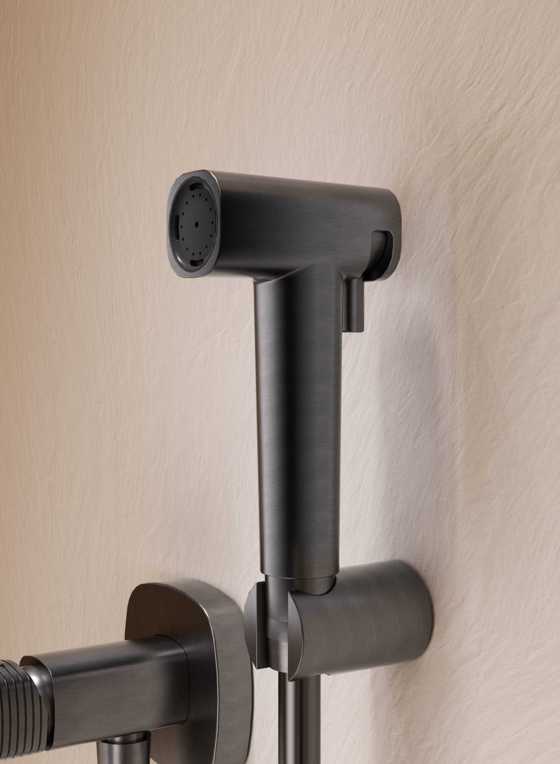 Firenze Brushed Rose Gold Concealed Bidet Mixer, view 2