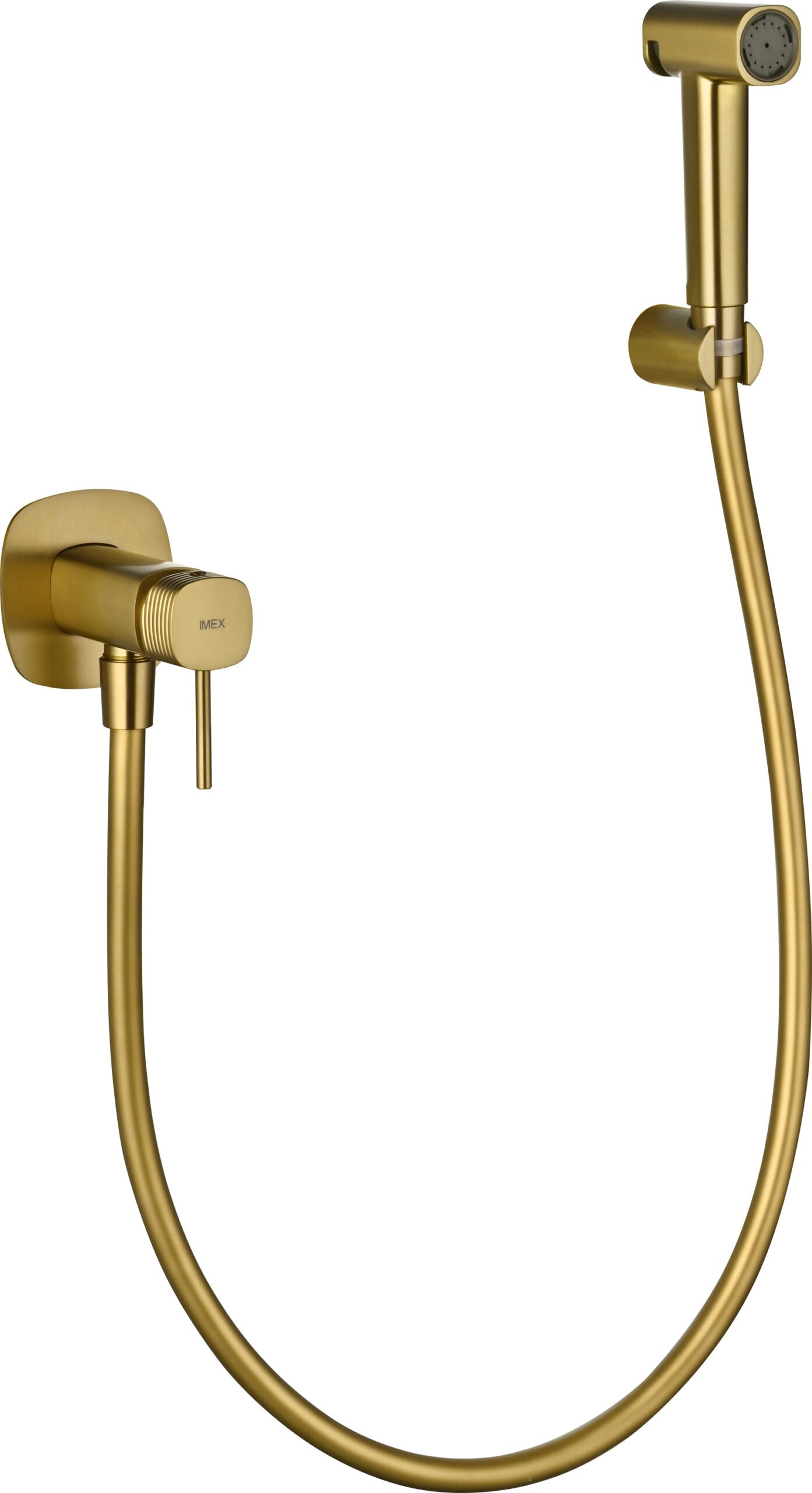 Firenze Brushed Gold Concealed Bidet Mixer, main product view