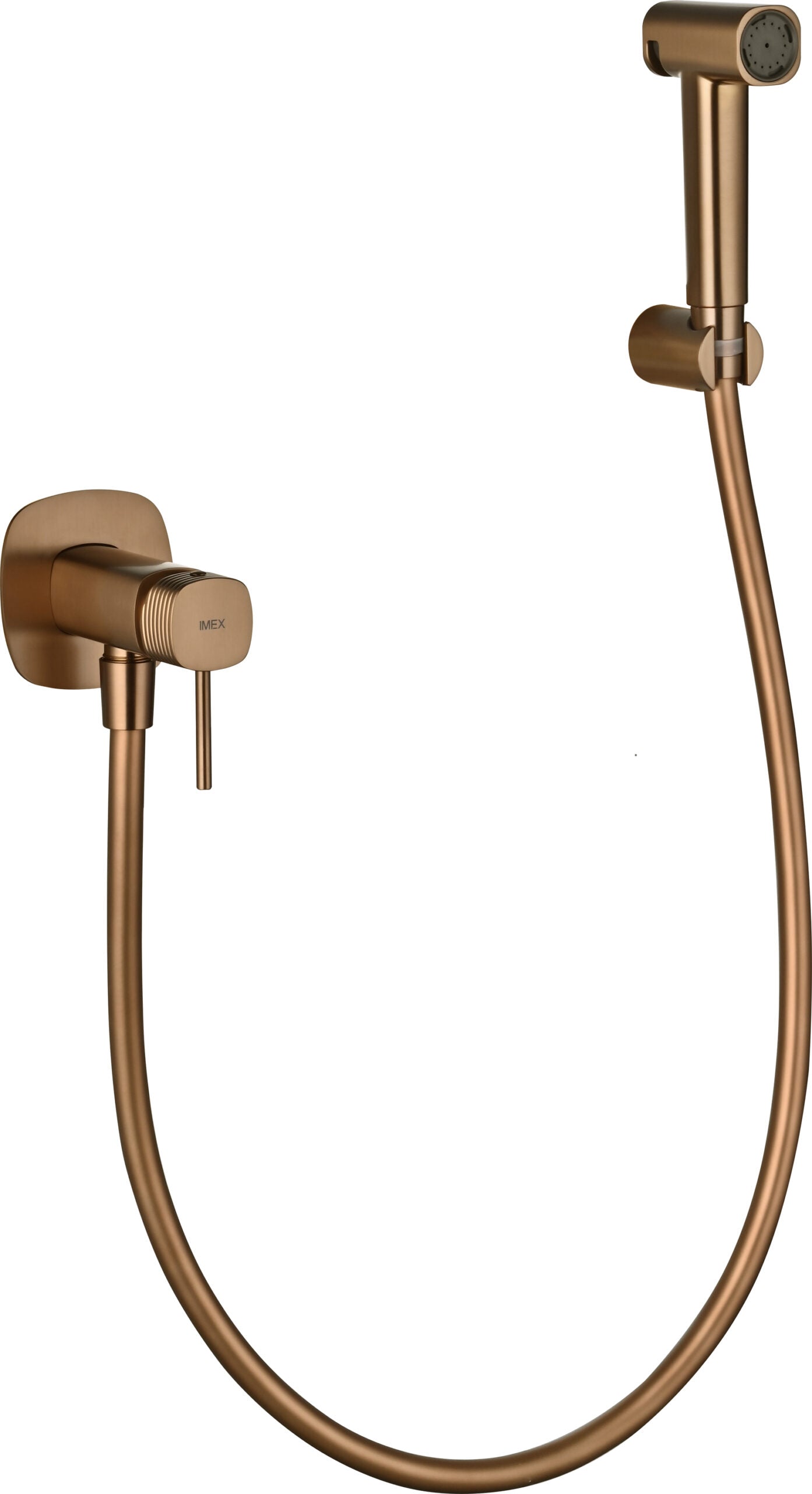 Firenze Brushed Rose Gold Concealed Bidet Mixer, main product view