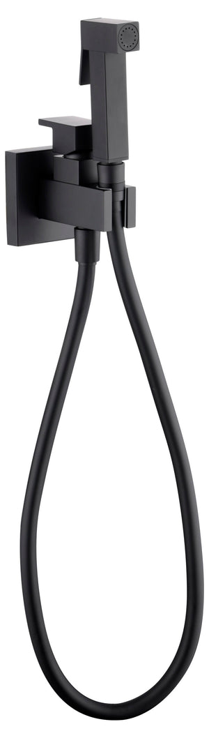 Matte Black Built-in Bidet Faucet with Single Lever, view 6