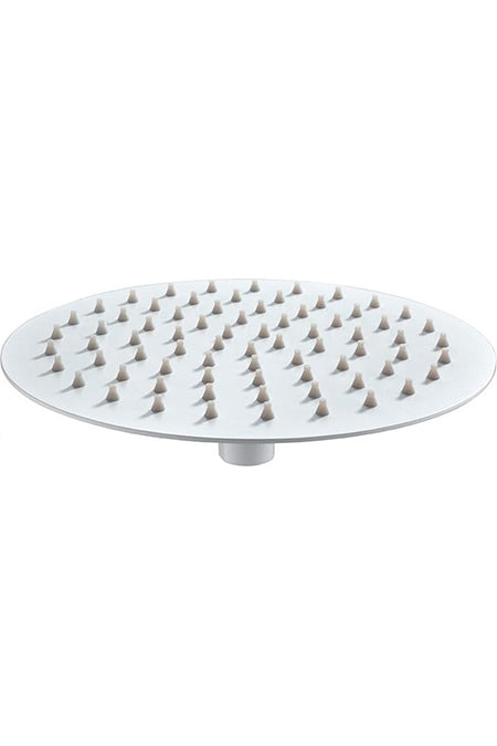 Round Matte White Shower Head 20cm Modern Bathroom, view 2