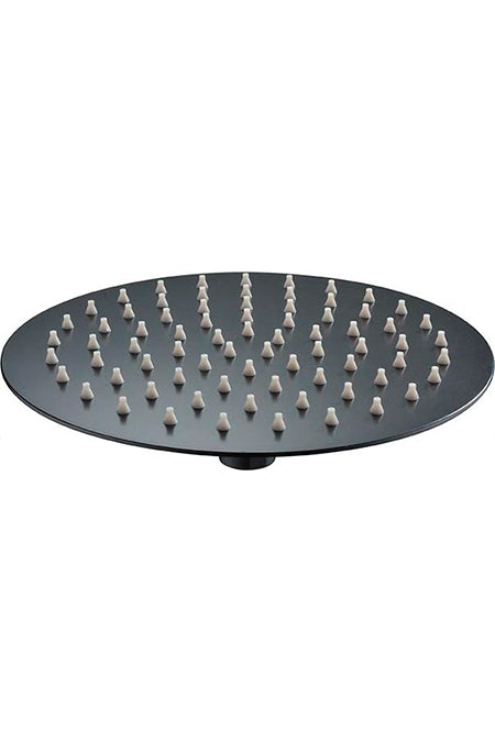 Round Matte Black Shower Head 20cm Modern Bathroom, view 2