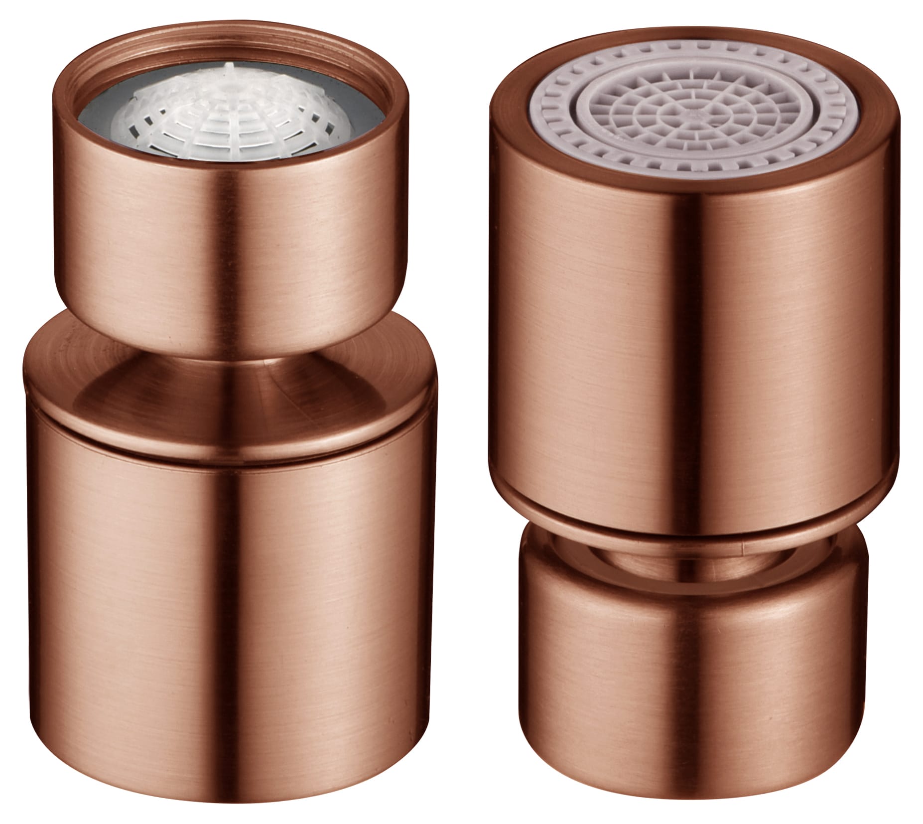 Aireador Rótula M22H De Cocina Dos Funciones Acabado Oro Rosa Cepillado - Bathroom Product