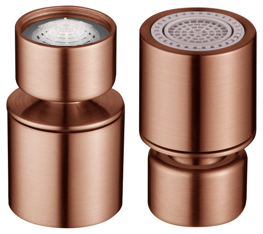 Aireador Rótula M22H De Cocina Dos Funciones Acabado Oro Rosa Cepillado - Bathroom Product