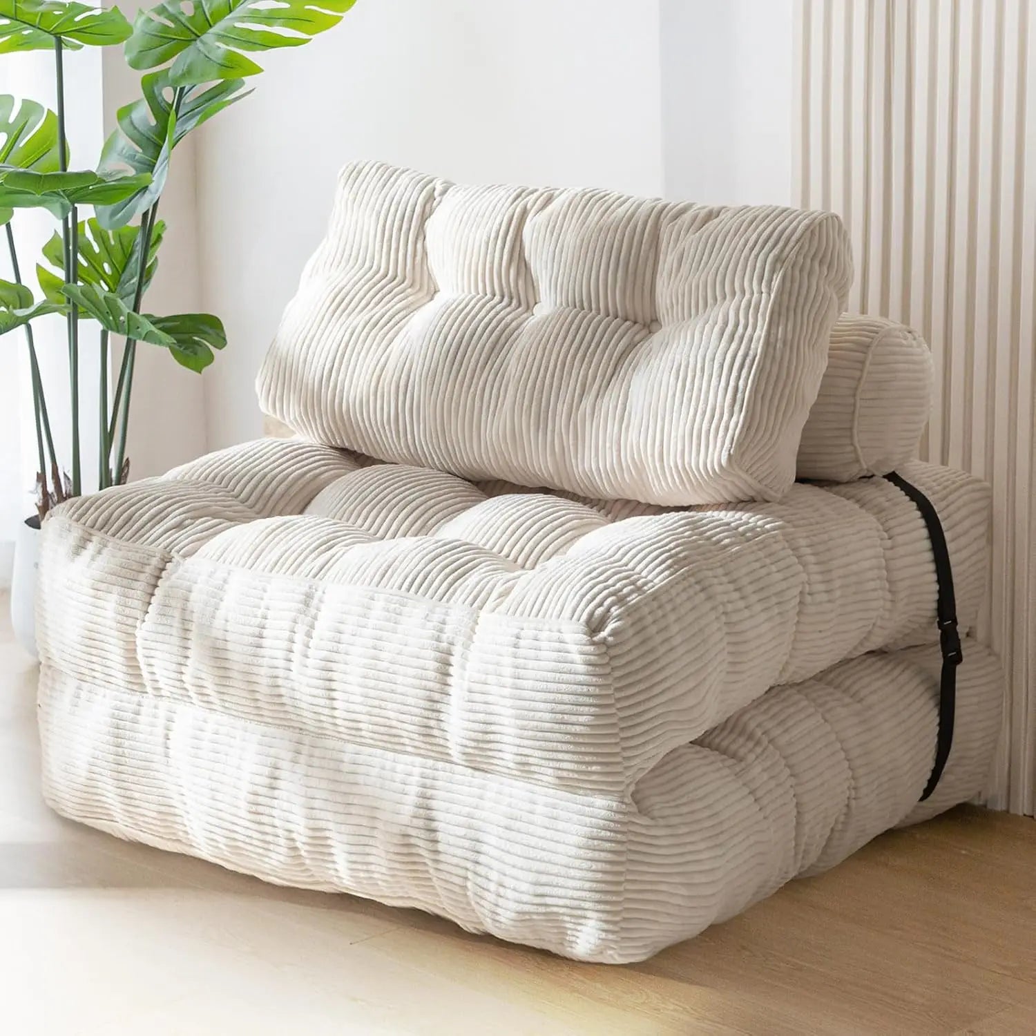 Fold Out Convertible Sleeper Chair Pillow Sofa Bed