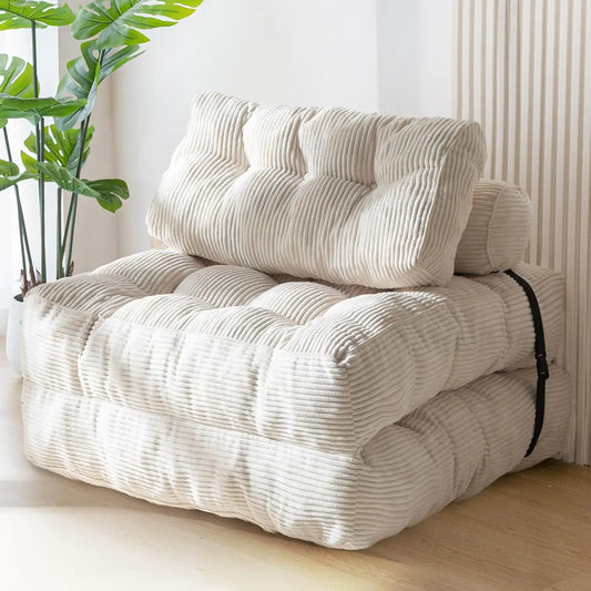 Fold Out Convertible Sleeper Chair Pillow Sofa Bed