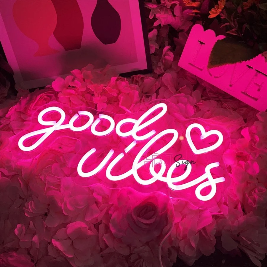 Good Vibes Multicolor Neon Sign