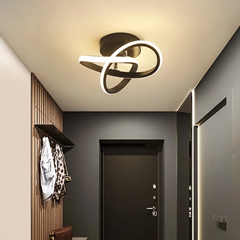 Moderne minimalistische LED-Deckenleuchte in Kreis-Abfangform