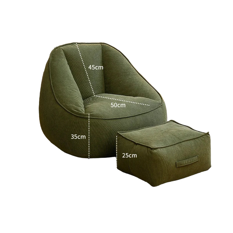 Corduroy Single Lightweight Ottoman Bean Bag Chair