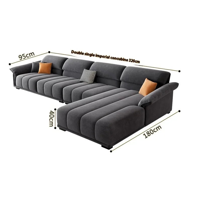 Minimalist Modular Velvet Sectional Compressed Sofa