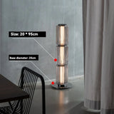 Nordic LED Stand Lighting Smoke Glass Floor Lamp
