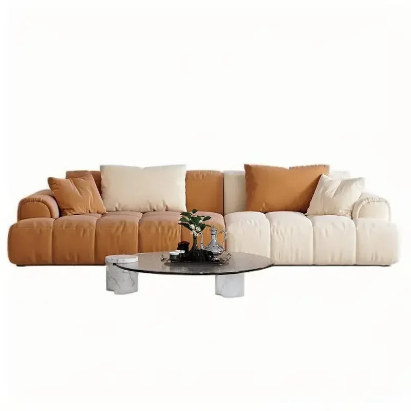 Minimalist Sectional Modular Compressed Sofa