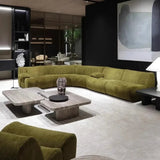 Italian Minimalist Pine Fabric Sofa