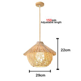 Bamboo Chandelier Pendant Wood Ceiling Lamp