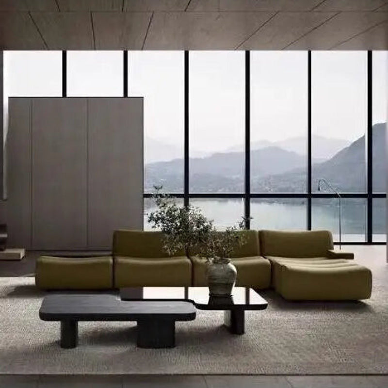 Italian Minimalist Pine Fabric Sofa