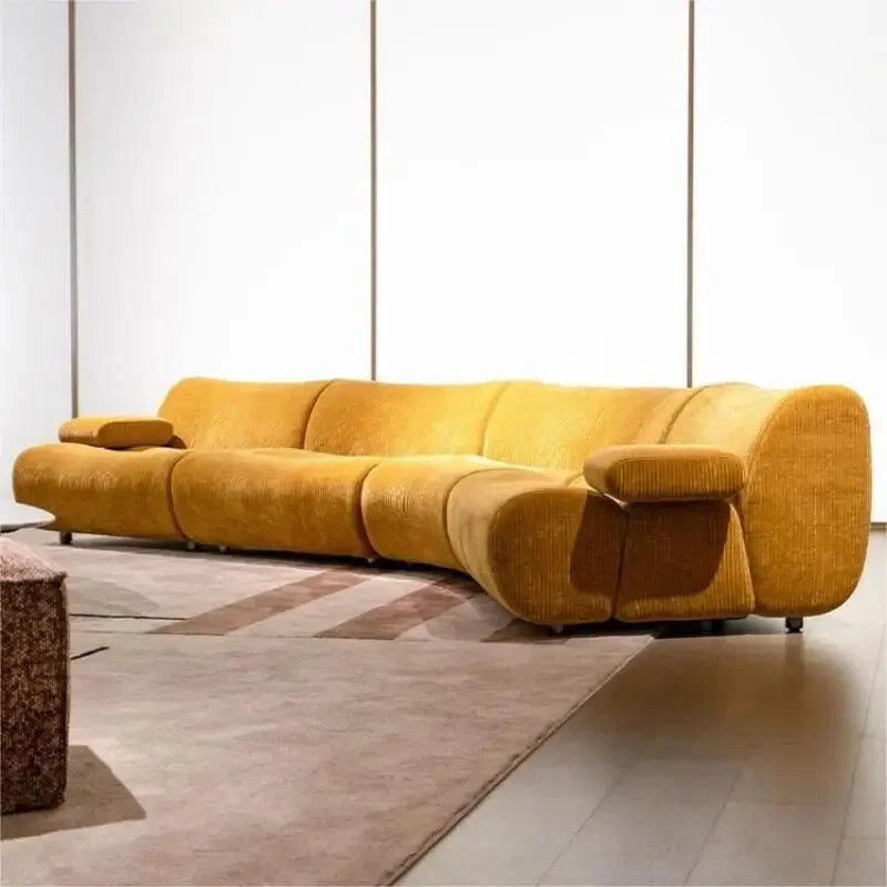 Italian Minimalist Pine Fabric Sofa