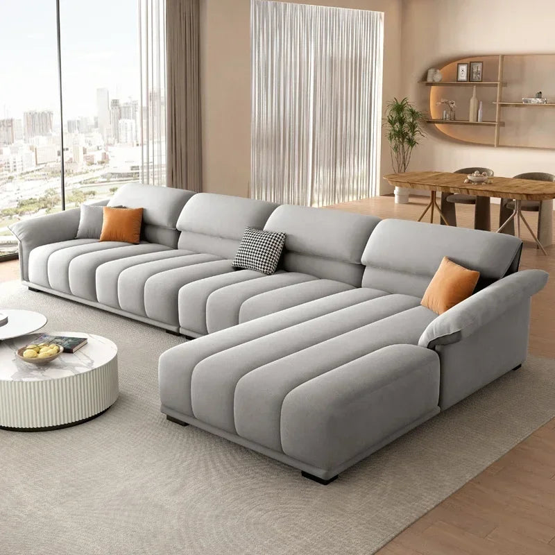 Minimalist Modular Velvet Sectional Compressed Sofa