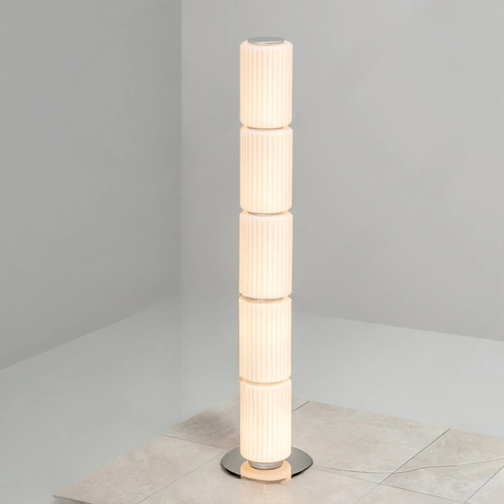 Nordic LED Stand Lighting Smoke Glass Floor Lamp
