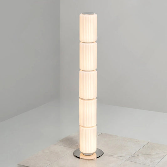 Nordic LED Stand Lighting Smoke Glass Floor Lamp