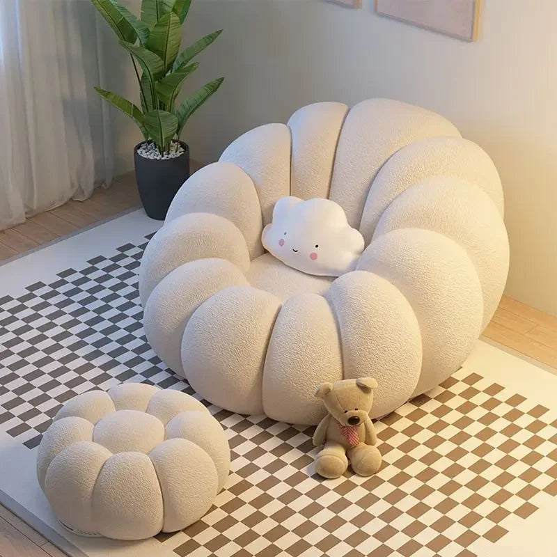Sillón nórdico perezoso con forma de nube de calabaza 