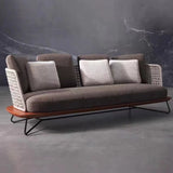 Nordic Outdoor Garden Wooden Rattan Sofa Set
