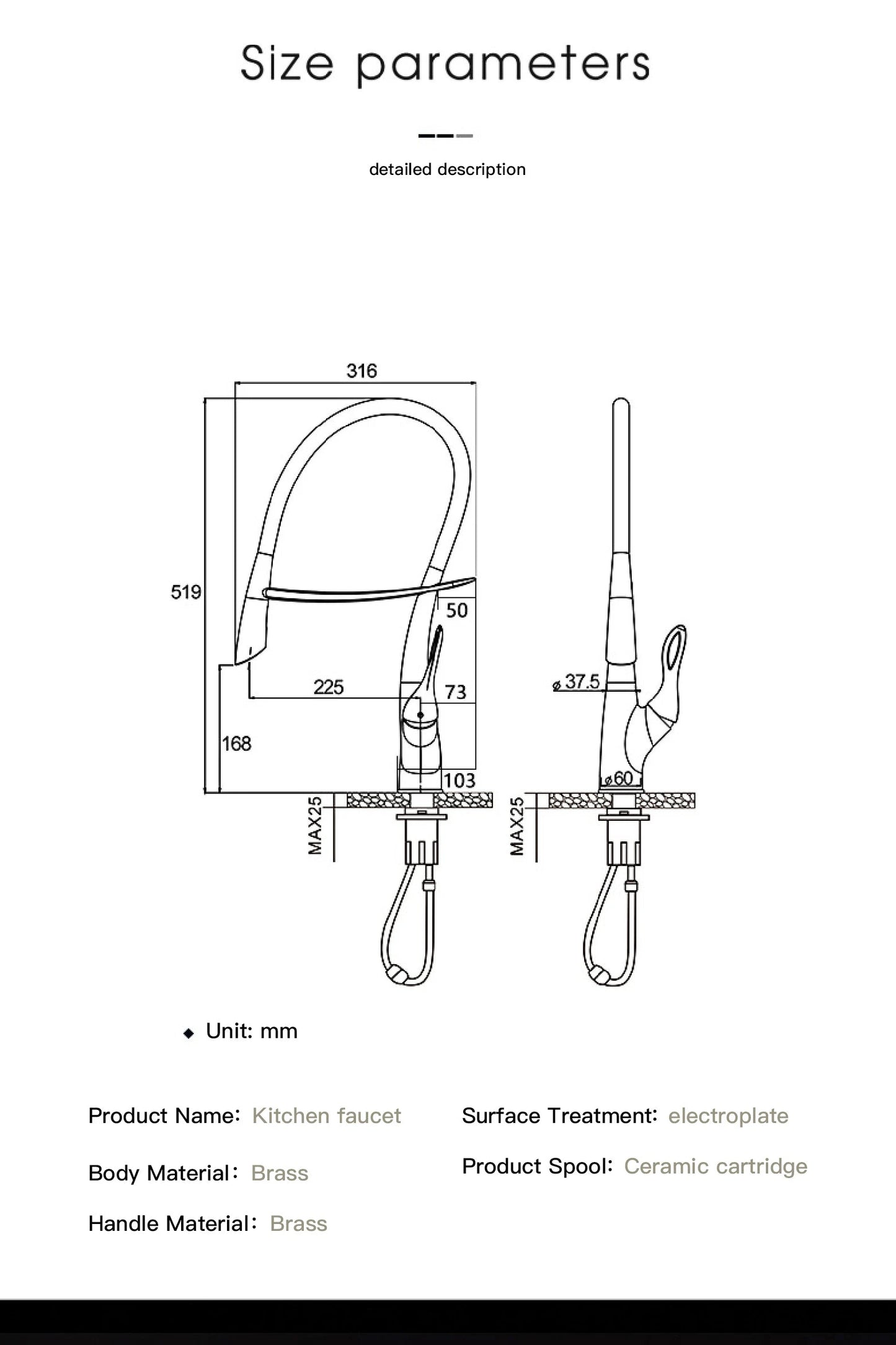 Touch Switch Cold Hot Dual Control Magnetic Sink Faucet
