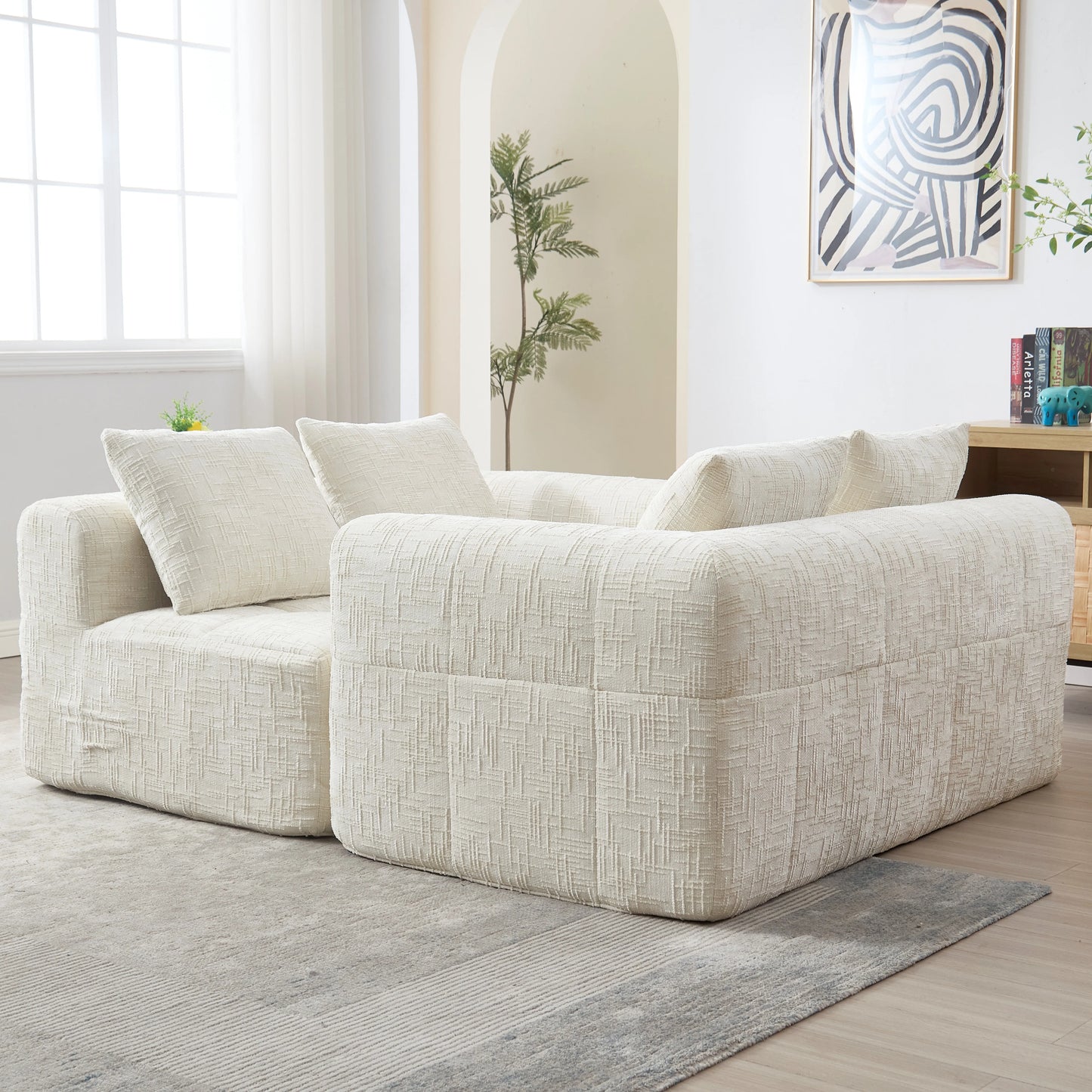Modern Modular L Shaped 3 Seater Chaise Lounge Sofa