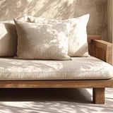 Wooden Minimalist Corner Outdoor Sofa Set