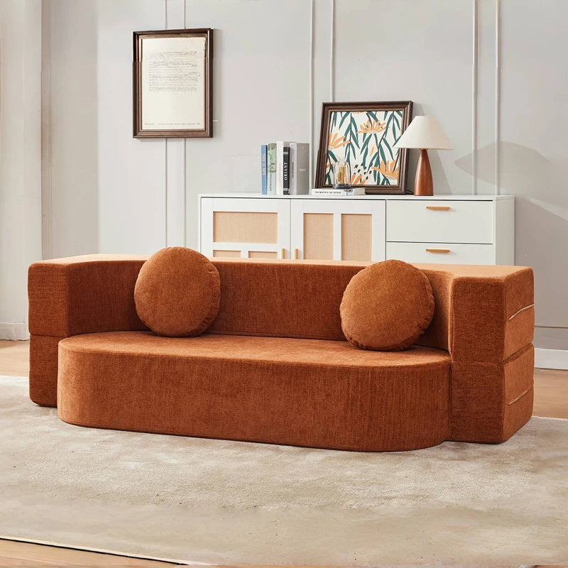 Foldable Bed Modular Retro Arm Compressed Sofa