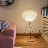 Japanese Paper Standing Light Button Switch Lamp