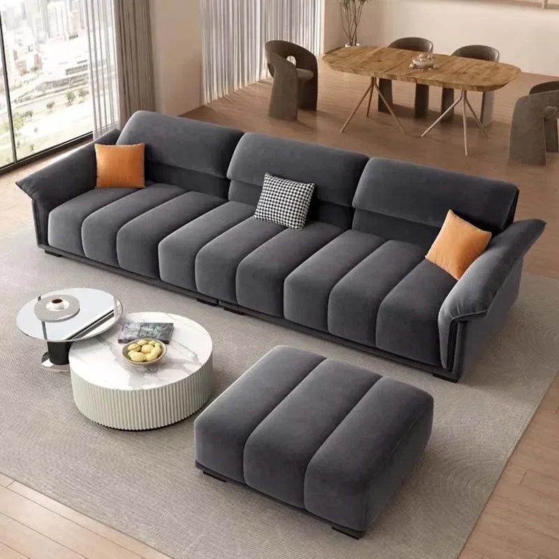 Minimalist Modular Velvet Sectional Compressed Sofa