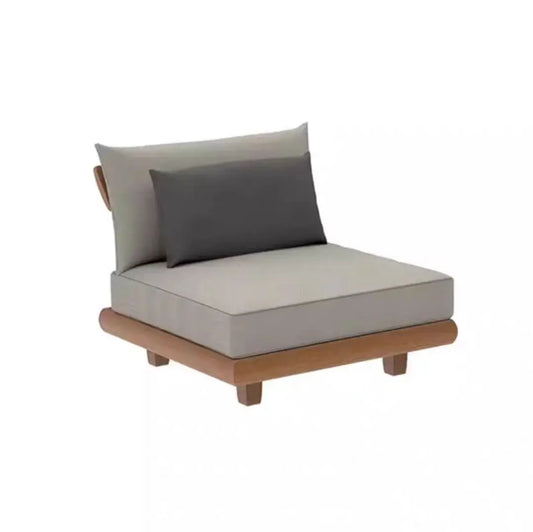 Wood Waterproof Outdoor L Shaped Modular Sofa