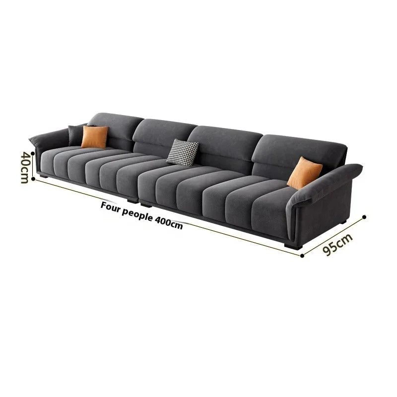 Minimalist Modular Velvet Sectional Compressed Sofa
