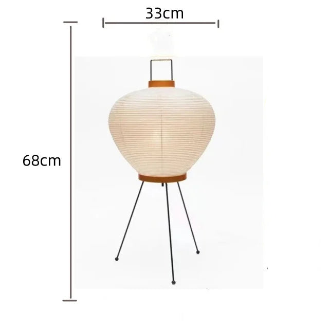 Japanese Paper Standing Light Button Switch Lamp