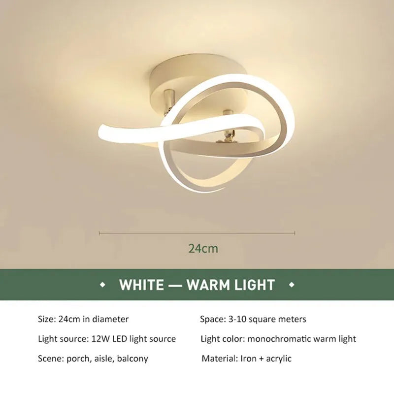 Moderne minimalistische LED-Deckenleuchte in Kreis-Abfangform