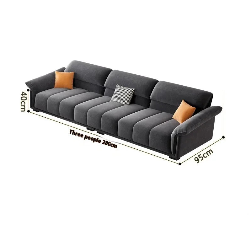Minimalist Modular Velvet Sectional Compressed Sofa
