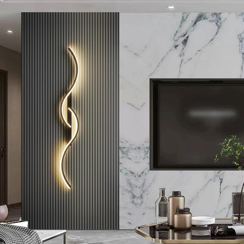 Moderne LED-Wandleuchte, minimalistisches LED-Licht, Schlafzimmer, Nachttisch, lange Streifen, Wandleuchten, Wohnzimmer, Heim, Innenbeleuchtung