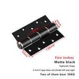Invisible Sizzle Handle Single Side Door Lock - Black - Hinge / 55mm