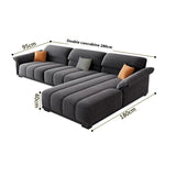Minimalist Modular Velvet Sectional Compressed Sofa