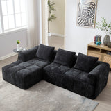 Modern Modular L Shaped 3 Seater Chaise Lounge Sofa